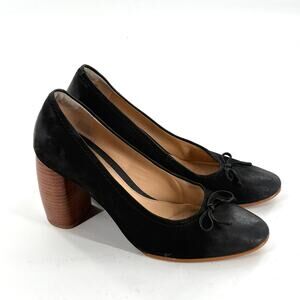 Clarks Grace Nina Heels 10 Black Leather Ballet Pumps Comfort Academia Capsule